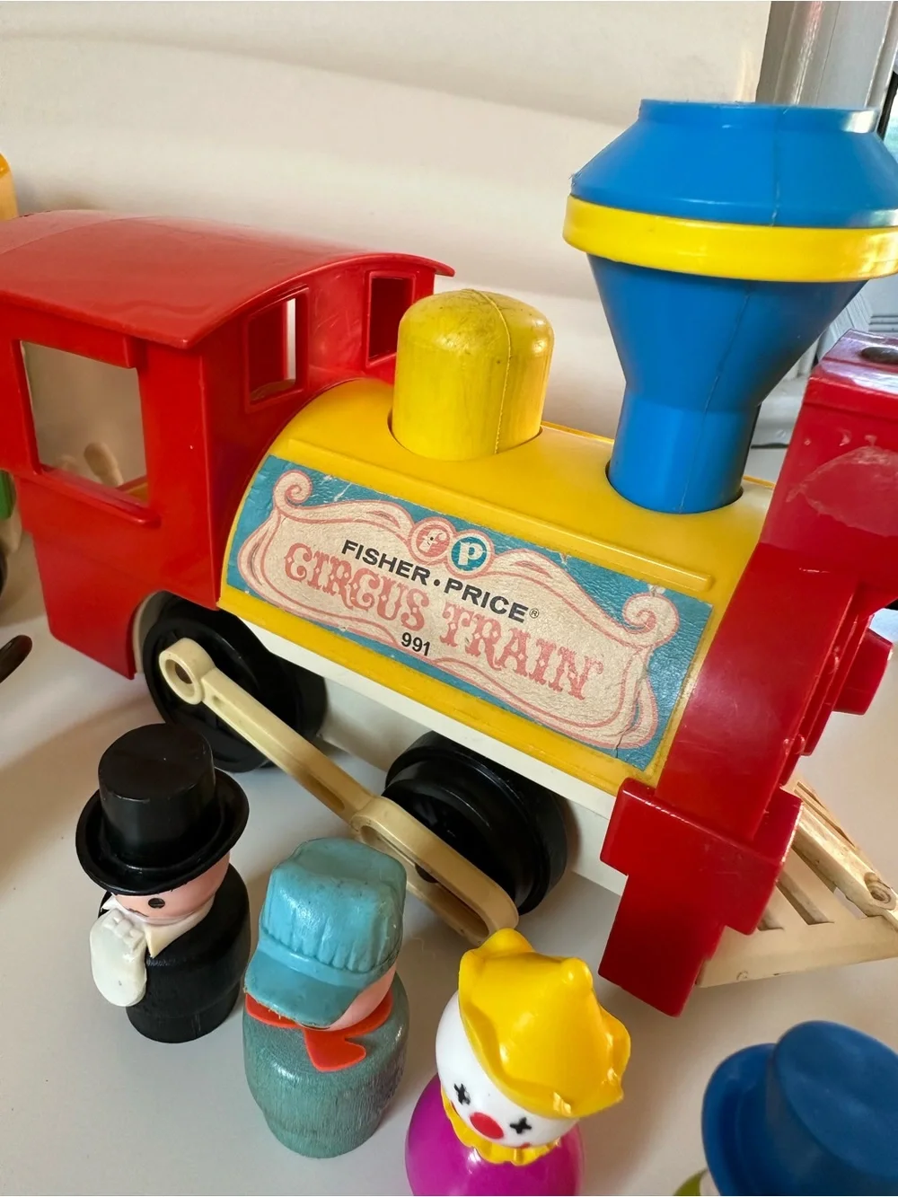 Vintage Fisher-Price Little People Play Circus Train Set 1973 #991 clown animals